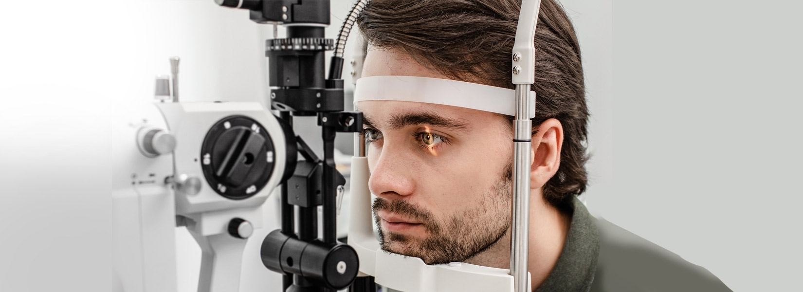 young man during eye exam in Upper Darby